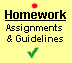 List of Homework Assignments and WebAssign Guidelines